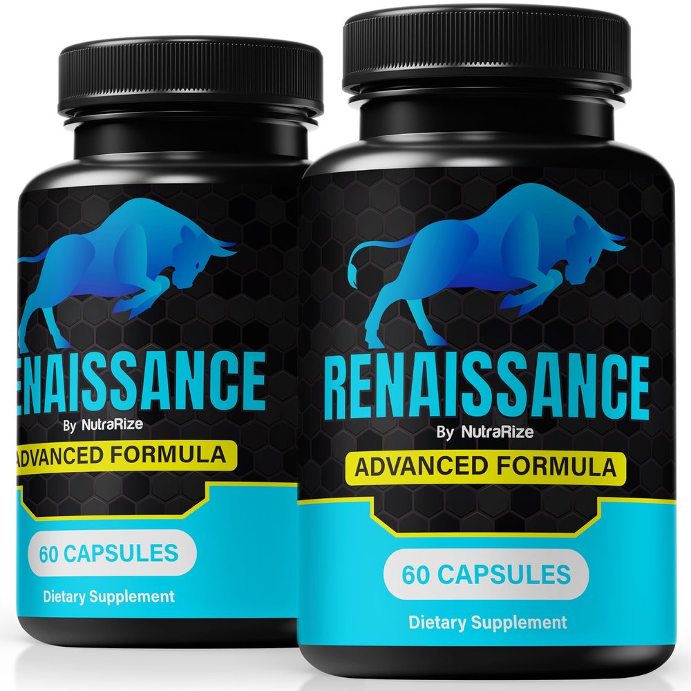 (2 Pack) Renaissance for Men Official Renaissance Pills with Natural Ingredients to Help Fuel Energy, Stamina & Daily Performance, Premium Easy-To-Swallow Formula, Just Take 2 a Day (120 Capsules)