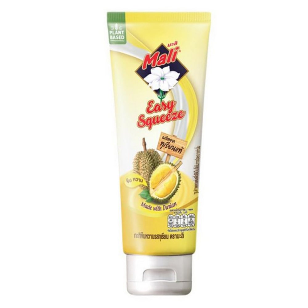 Thai Durian Condensed Coconut Milk with 140g - Creamy & Rich, Easy Squeeze Tube Durian paste Spread for Bread, Desserts, and Beverages