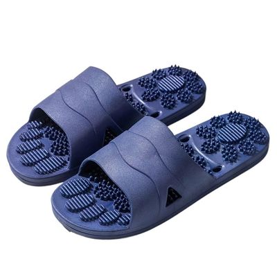 Reflexology Massage Slippers Men Women Plantar Fasciitis Relief Foot Massager Foot Acupoint Massage Sandals Acupressure Massage Shower Shoes Stress Relief(Dark Blue,48/49 EU)