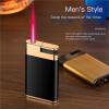 ITWUYFPY Ultra-Thin Torch Lighter, Windproof Lighter, Portable Metal Lighter, refillable Butane Gas Lighter, Suitable for Camping, Outdoor, Collection, Candle, Gift(C) view 2