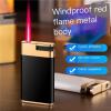 ITWUYFPY Ultra-Thin Torch Lighter, Windproof Lighter, Portable Metal Lighter, refillable Butane Gas Lighter, Suitable for Camping, Outdoor, Collection, Candle, Gift(C) view 3