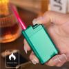 ITWUYFPY Ultra-Thin Torch Lighter, Windproof Lighter, Portable Metal Lighter, refillable Butane Gas Lighter, Suitable for Camping, Outdoor, Collection, Candle, Gift(C) view 4