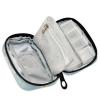 Blue and Gold Retro Romantic Roses First aid Bag with Detachable Compartments Convenient Travel Pill Organizer for Purse view 2