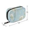 Blue and Gold Retro Romantic Roses First aid Bag with Detachable Compartments Convenient Travel Pill Organizer for Purse view 3
