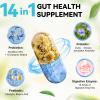 14-in-1 Gut Health with Probiotics, Prebiotics, Postbiotics & Digestive Enzymes for Women & Men, 60 Billion CFU Probiotics for Digestion, Strong Immunity, Skin, Complete Gut Health (120 Capsules) view 2