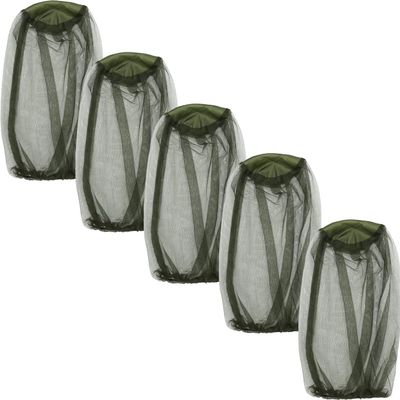 Mosquito Head Net, 5 Pack, Ultra Large Fine Mesh, Bug Protection for Camping, Hiking, Fishing, Gardening