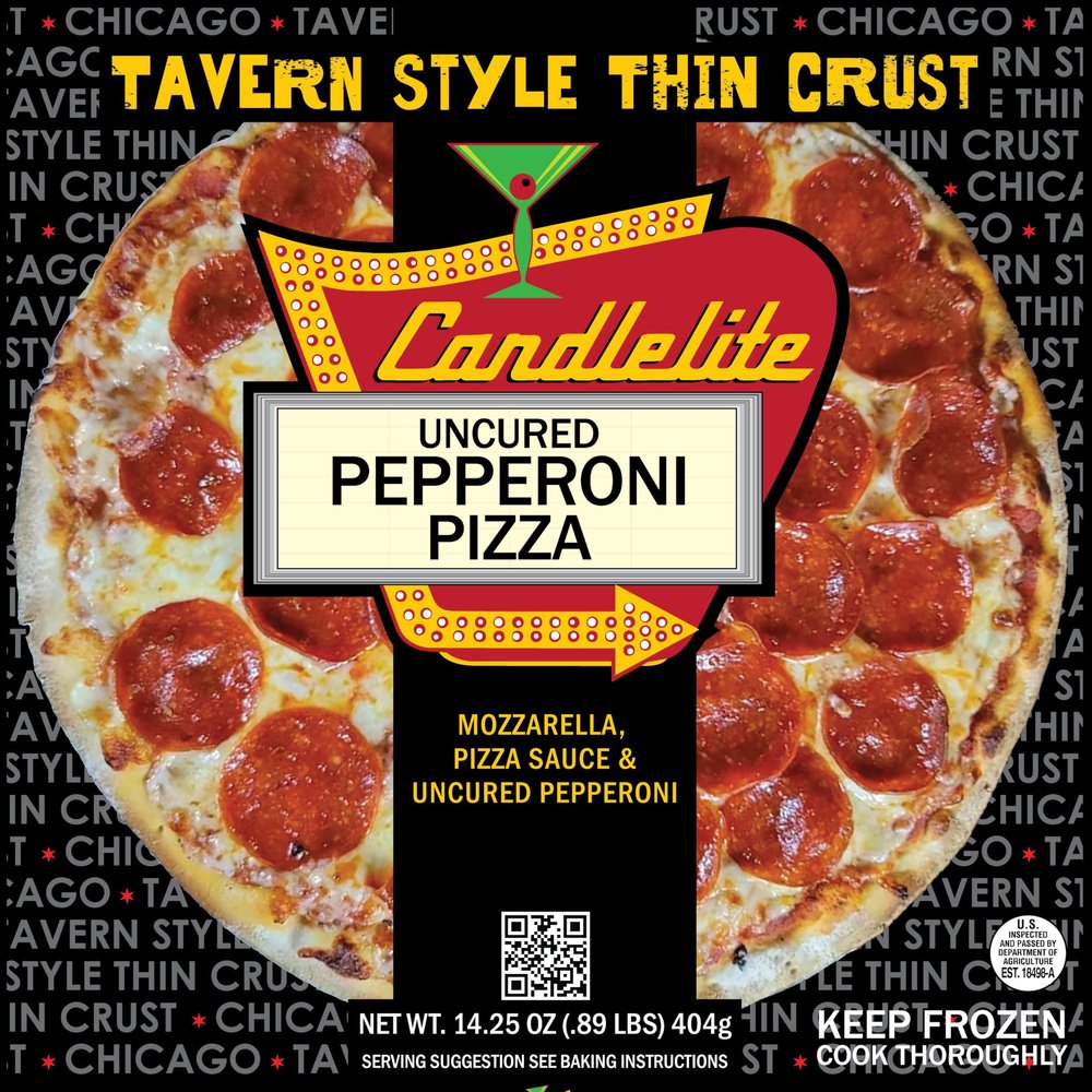 Candlelite Frozen Pizza, Pepperoni Pizza, Tavern Style, Thin and Crispy Pizza 14.25 oz each (Frozen) (Pack of 3)