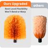 2 Pack Screw on Webster Cobweb Duster Head for Pole,Spider Web Brush, Cobweb Duster Head Attachment,Fits Standard 3/4 inch Threaded Poles (2, Orange) view 2