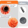 2 Pack Screw on Webster Cobweb Duster Head for Pole,Spider Web Brush, Cobweb Duster Head Attachment,Fits Standard 3/4 inch Threaded Poles (2, Orange) view 4