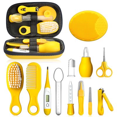 Baby Healthcare and Grooming Kit, Portable Baby Safety Care Set, Baby Essentials kit for Newborn(Yellow 13 in 1)