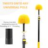 3 Pack Screw on Webster Cobweb Duster Head for Pole,Spider Web Remover Brush, Cobweb Duster Head Attachment,Fits Standard 3/4 inch Threaded Poles (3, Yellow) view 4