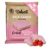 Deluxe & Bla Bla Rice Cakes 12 Pack Whole Grain, Gluten-Free, Kosher, Low-Calorie Snack Coated with Strawberry Yogurt Healthy & Crunchy Treat Individually Wrapped, (19g Each) view 1