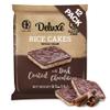Deluxe & Bla Bla Chocolate Covered Rice Cakes 12 Pack Whole Grain, Gluten-Free, Kosher, Low-Calorie Snack Coated with Dark Chocolate Healthy & Crunchy Treat Individually Wrapped, (19g Each) view 1