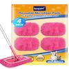 KEEPOW 4Pcs Pink Chenille Reusable Mop Pads Compatible with Swiffer Sweeper view 1