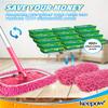 KEEPOW 4Pcs Pink Chenille Reusable Mop Pads Compatible with Swiffer Sweeper view 3