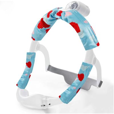 3 Pcs Satin Strap Covers, Silky Mask Frame Covers Pads Compatible with DreamWear or AirFit N30i/P30i Headgear Cover Set Hair Protector for Women Face Cushion for Reduce Red Marks (Heart)