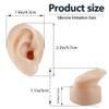 2 Pcs Silicone Ear Model, Fake Ear Models Left and Right Soft Flexible Model Fake Ear Piercing Practice,Realistic Silicone Ear Mold for Study Practice Teaching Tool, Jewelry Display view 2