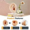 2 Pcs Silicone Ear Model, Fake Ear Models Left and Right Soft Flexible Model Fake Ear Piercing Practice,Realistic Silicone Ear Mold for Study Practice Teaching Tool, Jewelry Display view 3
