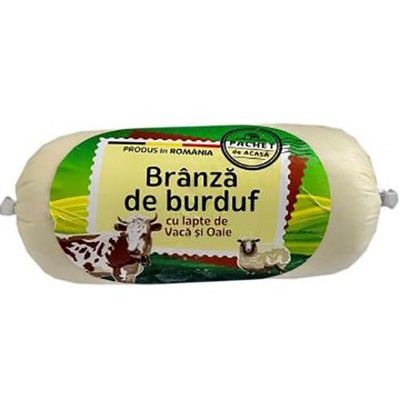 PACHET DE ACASA Branza de Burduf Cow & Sheep's Milk Kneaded Cheese 300g/ Romanian cheese