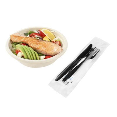 Restaurantware Utensil Kit 250 Pack of Plastic Cutlery Set Individually Wrapped Knife Fork Spoon Set with Napkin And Condiments For Take Out Catering