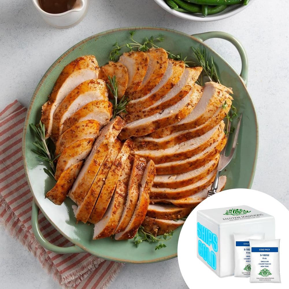 Salutem Vita - Oven Roasted Homestyle Turkey Breast Tender and Juicy for Sandwiches and Salads 1.25 lbs. (actual weight may vary within 5%) - Pack of 4