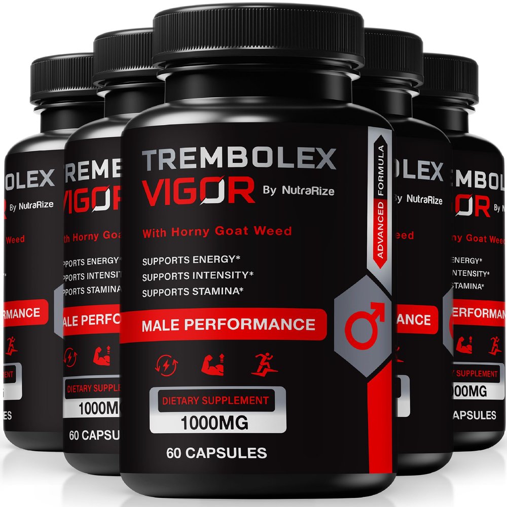 (5 Pack) Trembolex Vigor for Men Official TrembolexVigor Natural Formula to Help Support Stamina, Endurance, and Everyday Performance, Premium Easy-to-Swallow Pills, Just Take 2 Daily (300 Capsules)