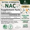 NAC Supplement - 1200mg Per Serving N-Acetyl-L-Cysteine - Free-Form NAC is a Powerful Antioxidant for Daily Immune, Liver & Respiratory Support - Vegan, Gluten Free, Bottled in USA - 120 Capsules view 2