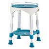 KSITEX Shower Stool Chair for Inside Shower, Small Corner Plastic Stool for Shower 300 Lb,360 Swivel Bath Shower Seat for Seniors Adults Sitting, Adjustable Bathtub Stool with Storage Tray view 1