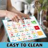 6Pcs Communication Board for Non Verbal Adults Picture Symbol Communication Cards Speech Therapy Tools for Autism Toddlers Kids Aphasia Stroke Patients Hospital Care Home Use Talking Placemats view 4