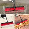 24" Push Broom with 63" Long Handle, Heavy Duty Broom for Floor Sweeping, Stiff Bristles Broom Brush for Workshop, Garage, Concrete, Patio and Deck view 4