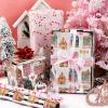 Yarcony Christmas Wrapping Paper Roll, Gingerbread House Wrapping Paper, Metallic Foil Adorable Village and Candy Cane Design Christmas Gift Wrap for Holiday, Winter Celebration (17 Inch X 33 Feet) view 4