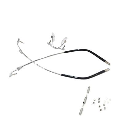 1 Pair Metal Frame Arms Rimless Glasses Legs and Nose Bridge Glasses Replacement Temple Eyewear Frame Temple Stainless Steel (Single Hole Silver)
