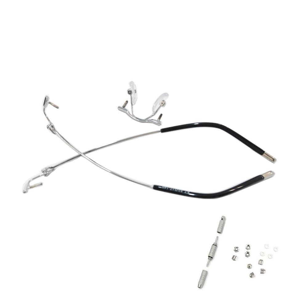 1 Pair Metal Frame Arms Rimless Glasses Legs and Nose Bridge Glasses Replacement Temple Eyewear Frame Temple Stainless Steel (Single Hole Silver)