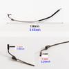 1 Pair Metal Frame Arms Rimless Glasses Legs and Nose Bridge Glasses Replacement Temple Eyewear Frame Temple Stainless Steel (Single Hole Silver) view 2