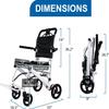 Ultra Light Transport Wheelchairs Folding Transport Wheelchair Seniors Travel Wheelchairs for Adults Lightweight Foldable Support view 2