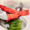 TTOBHF Long Dishwashing Gloves Rubber Gloves for Kitchen Washing Dishes, Cleaning Gloves Durable Reusable Dish Gloves(Red,3 Pairs_M) view 2
