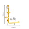 uhyOHF Bathroom Grab Bars, Multifunction Grab Bar with Shower Rack and Soap Dish,304 Stainless Steel L-Shaped Shower Safety Handle for Bathtubs,Bathroom Elderly Aid Support Bala(Yellow view 2