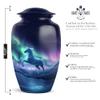 Horse Urn, Northern Lights Cremation Urn for Human Ashes, Urns for Human Ashes Adult Female, Funeral Cremation Urns for Human Ashes Size 10 Inch view 2