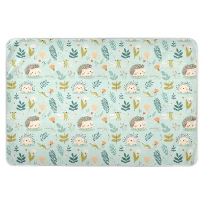 Safari Cartoon Hedgehog Training Pee Pads for Kids Soft Absorbent Skin-Friendly Incontinence Pads for Infant Baby , 52" L x 34" W