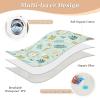 Safari Cartoon Hedgehog Training Pee Pads for Kids Soft Absorbent Skin-Friendly Incontinence Pads for Infant Baby , 52" L x 34" W view 3