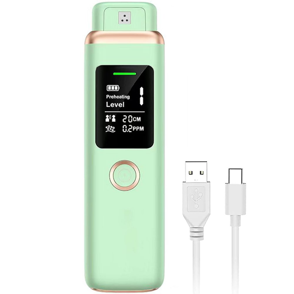 Bad Breath Tester, Smart Breath Odor Detector,Portable Contactless Bad Breath Checker,USB Charging,Display Bad Breath Level/Gas Concentration/Social Distance (Green)