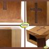 Wooden Urn for Human Ashes Large Adult Funeral Urn with Christian Cross Engraving Handcrafted Solid Wood Memorial Urn Box for Ashes 12 Inch view 4