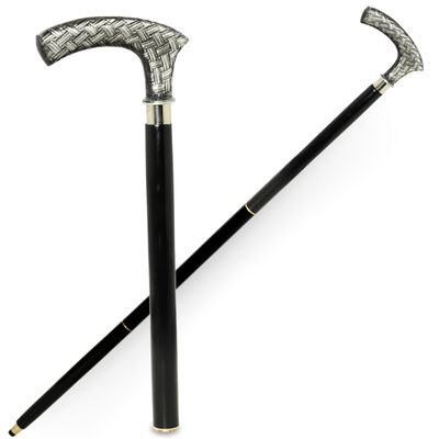 Walking Hand Cane Stick Designer Handmade Walking Stick for Men & Women Solid Metal and Natural Wood
