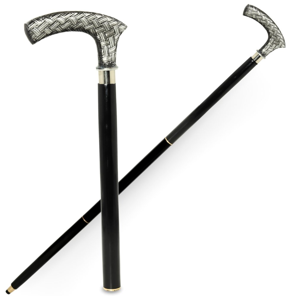 Walking Hand Cane Stick Designer Handmade Walking Stick for Men & Women Solid Metal and Natural Wood