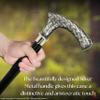 Walking Hand Cane Stick Designer Handmade Walking Stick for Men & Women Solid Metal and Natural Wood view 4