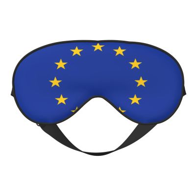EU Flag Soft Eye Mask for Sleeping - Ideal for Women Men and Travel, Comfortable & Adjustable, Perfect for Indoor/Outdoor Use