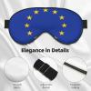 EU Flag Soft Eye Mask for Sleeping - Ideal for Women Men and Travel, Comfortable & Adjustable, Perfect for Indoor/Outdoor Use view 4