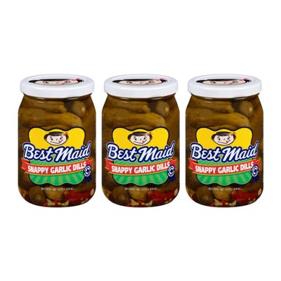 Best Maid Pickles 9-Item Assortment of Dill, Sweet, Bread & Butter, Okra, and Specialty Pickles - 3 or 6 Packs (3 Pack, "Snappy" Dill Pickles)