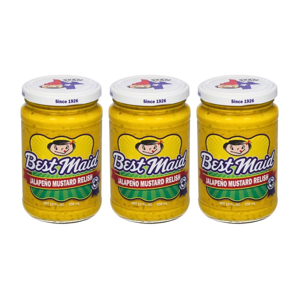 Best Maid Products Pickle Relish 10 Ounce 3 Packs - Sweet, Dill, Jalapeno Sweet, or Jalapeno Mustard (Jalapeno Mustard Relish)