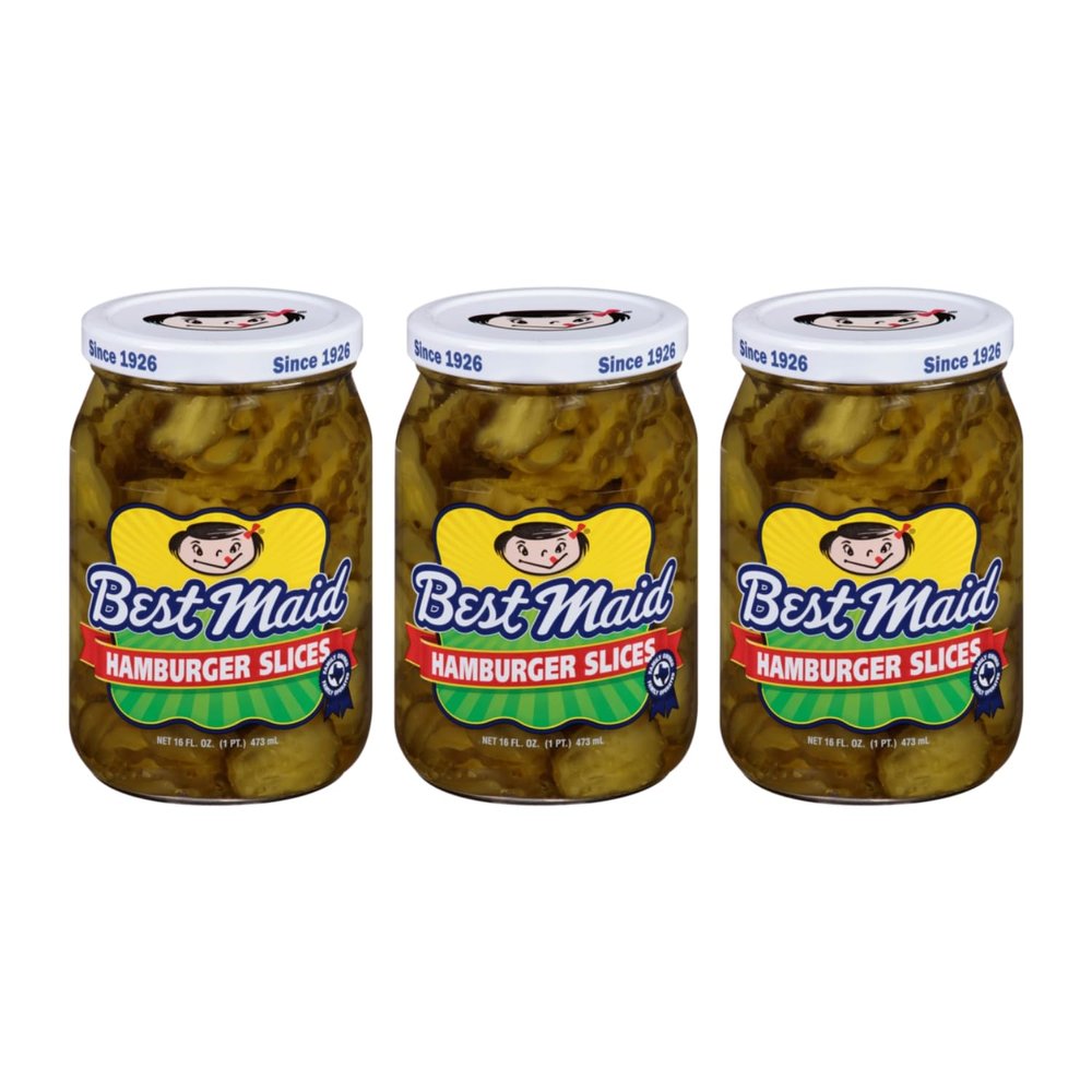 Best Maid Pickles 9-Item Assortment of Dill, Sweet, Bread & Butter, Okra, and Specialty Pickles - 3 or 6 Packs (3 Pack, Hamburger Slice Dill)